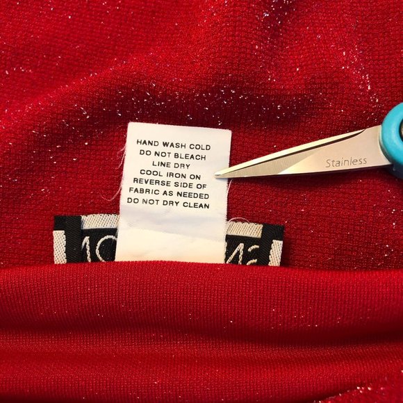 Notations Christmas Red Blouse w Attached Cardigan Size XL Lagenlook Cowl Neck - Picture 13 of 13